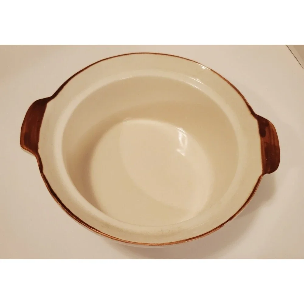 Fred Roberts Mini Casserole Ramekin W/ Lid Soup Retro Ovensafe Round Ceramic Vtg